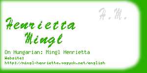 henrietta mingl business card